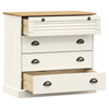 Chest of Drawers VIGO White 80x40x76 cm - Solid Wood Pine, Add Storage Space with Style If you are short on space but need more storage, the vidaXL Chest of Drawers VIGO is here to help!