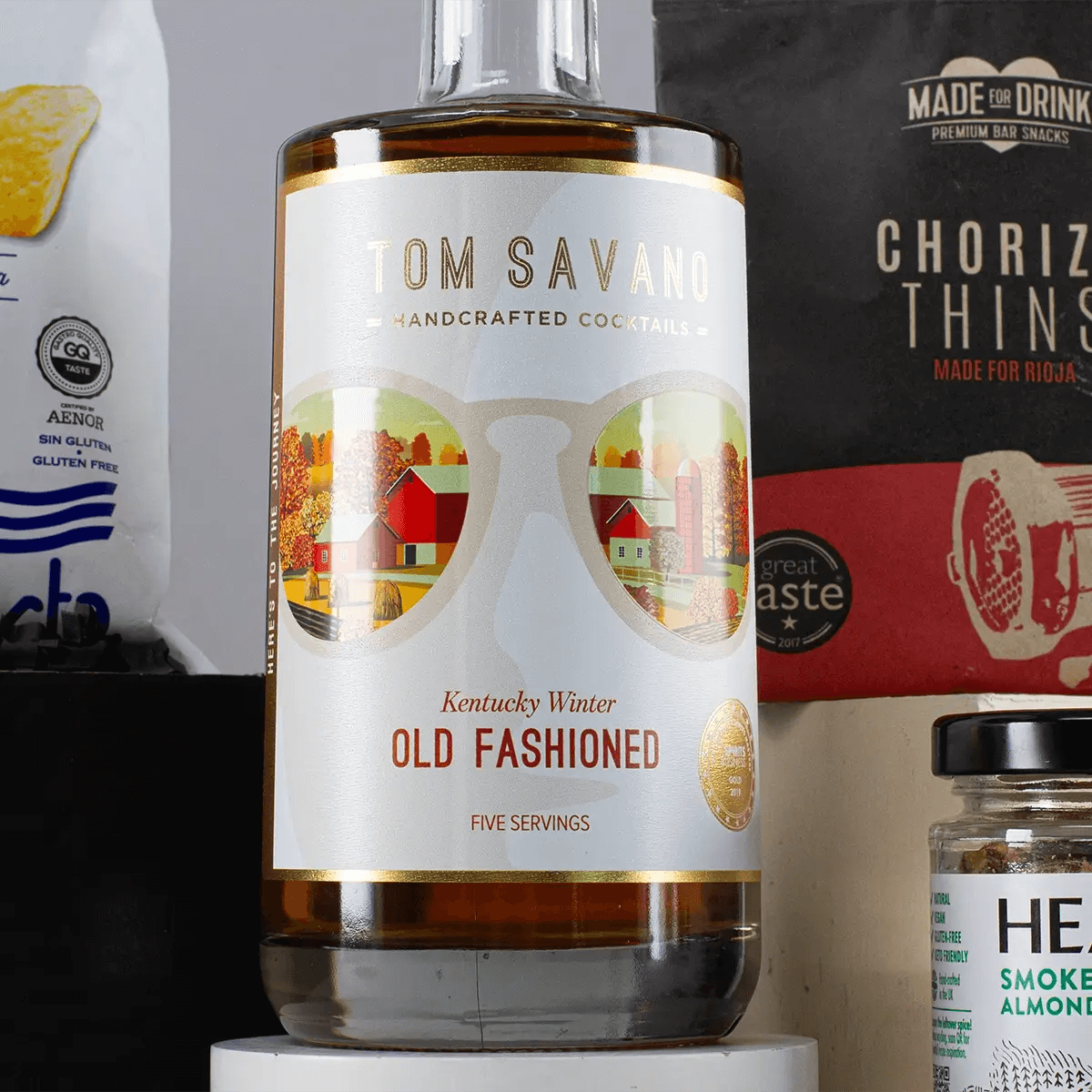 Old Fashioned Cocktail Kit - Premium Gift Set, Experience bar-quality cocktails at home with our Old Fashioned Cocktail Kit. Includes a pre-mixed bourbon cocktail and snacks, perfect for any occasion.