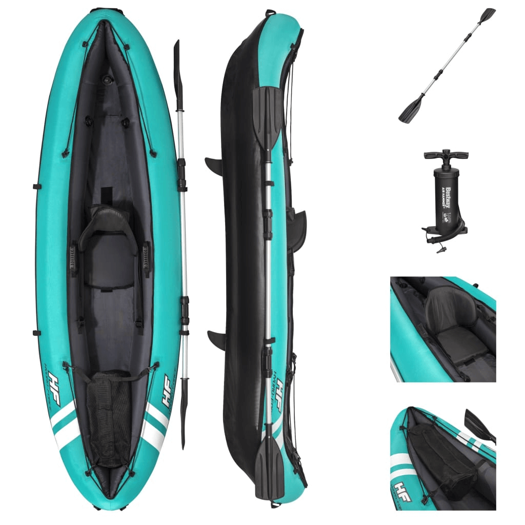 Hydro-Force Ventura Kayak - Premium, Lightweight, Adjustable, Experience kayaking with the Hydro-Force Ventura Kayak. Premium coated nylon, adjustable seat, storage, and removable fins for ultimate adventure.