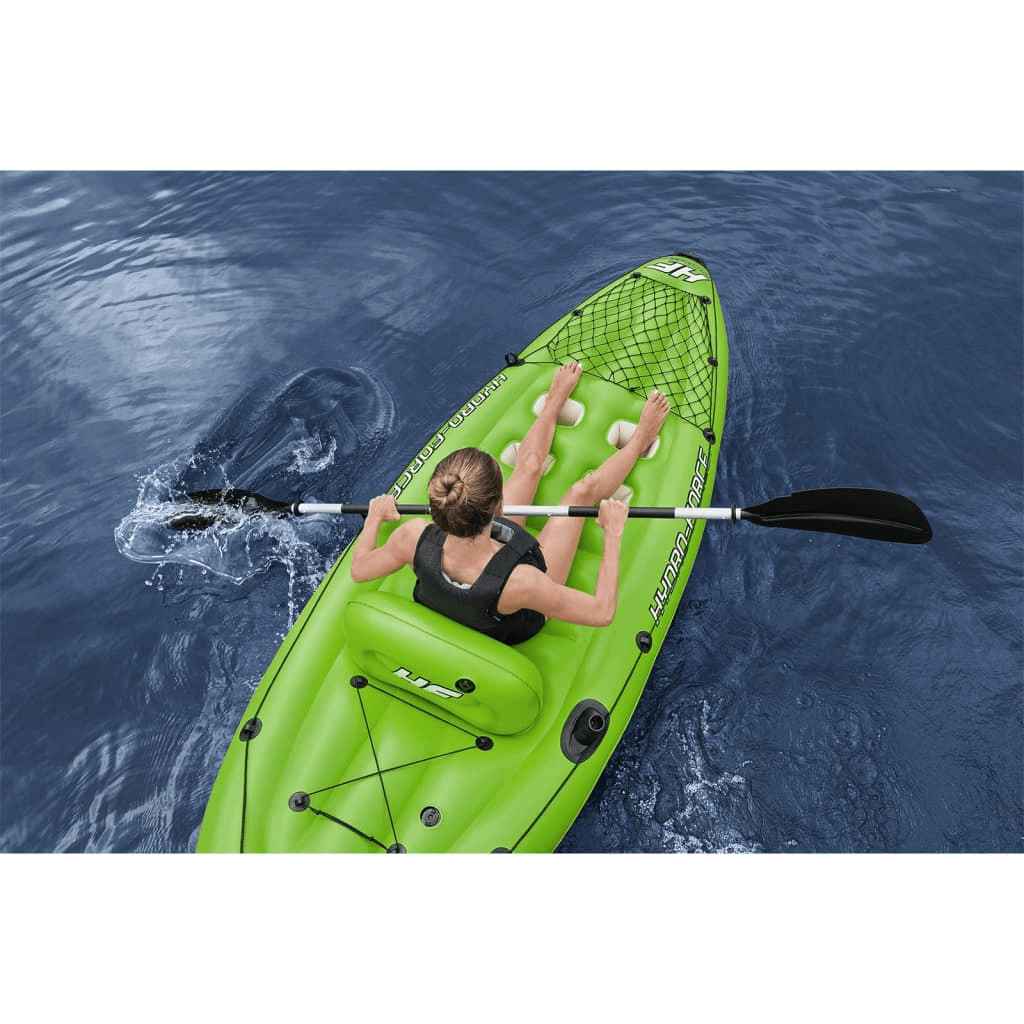 Hydro-Force Koracle Inflatable Kayak – Stable & Durable, Enjoy comfort & stability on the water with the Bestway Hydro-Force Koracle Inflatable Kayak, made with durable PVC and removable fins for directional control.