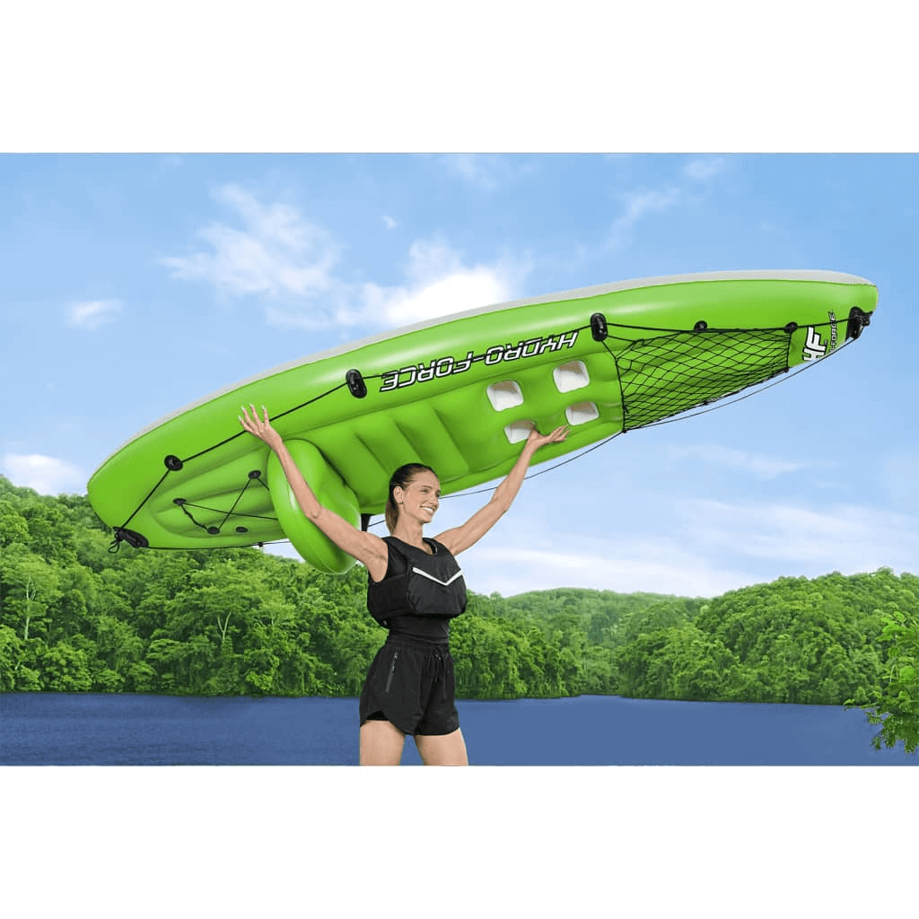 Hydro-Force Koracle Inflatable Kayak – Stable & Durable, Enjoy comfort & stability on the water with the Bestway Hydro-Force Koracle Inflatable Kayak, made with durable PVC and removable fins for directional control.