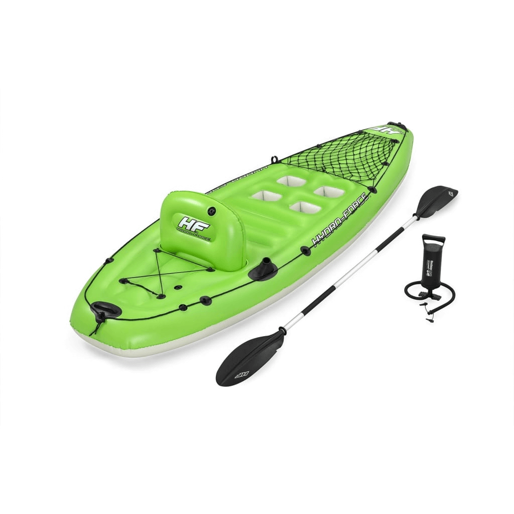 Hydro-Force Koracle Inflatable Kayak – Stable & Durable, Enjoy comfort & stability on the water with the Bestway Hydro-Force Koracle Inflatable Kayak, made with durable PVC and removable fins for directional control.