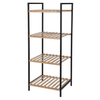 4-Shelf Bamboo & Steel Bathroom Rack | Organize Essentials, Maximize space with our Bamboo & Steel Bathroom Storage Rack. Durable, stylish, and designed to keep essentials within reach. Perfect organization solution.