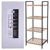 4-Shelf Bamboo & Steel Bathroom Rack | Organize Essentials, Maximize space with our Bamboo & Steel Bathroom Storage Rack. Durable, stylish, and designed to keep essentials within reach. Perfect organization solution.