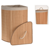 Bamboo Corner Laundry Basket - Save Space Stylishly, Maximize space with our Bamboo Laundry Basket for corners. Perfect for bathrooms, it’s durable & adds elegance to laundry organization.