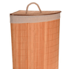 Bamboo Corner Laundry Basket - Save Space Stylishly, Maximize space with our Bamboo Laundry Basket for corners. Perfect for bathrooms, it’s durable & adds elegance to laundry organization.