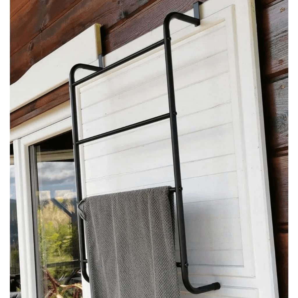 Black Metal Towel Rack - Easy Install & Durable, Upgrade your bathroom with our stylish, water-resistant Black Metal Towel Rack. Quick to install, it's the perfect blend of convenience and elegance.