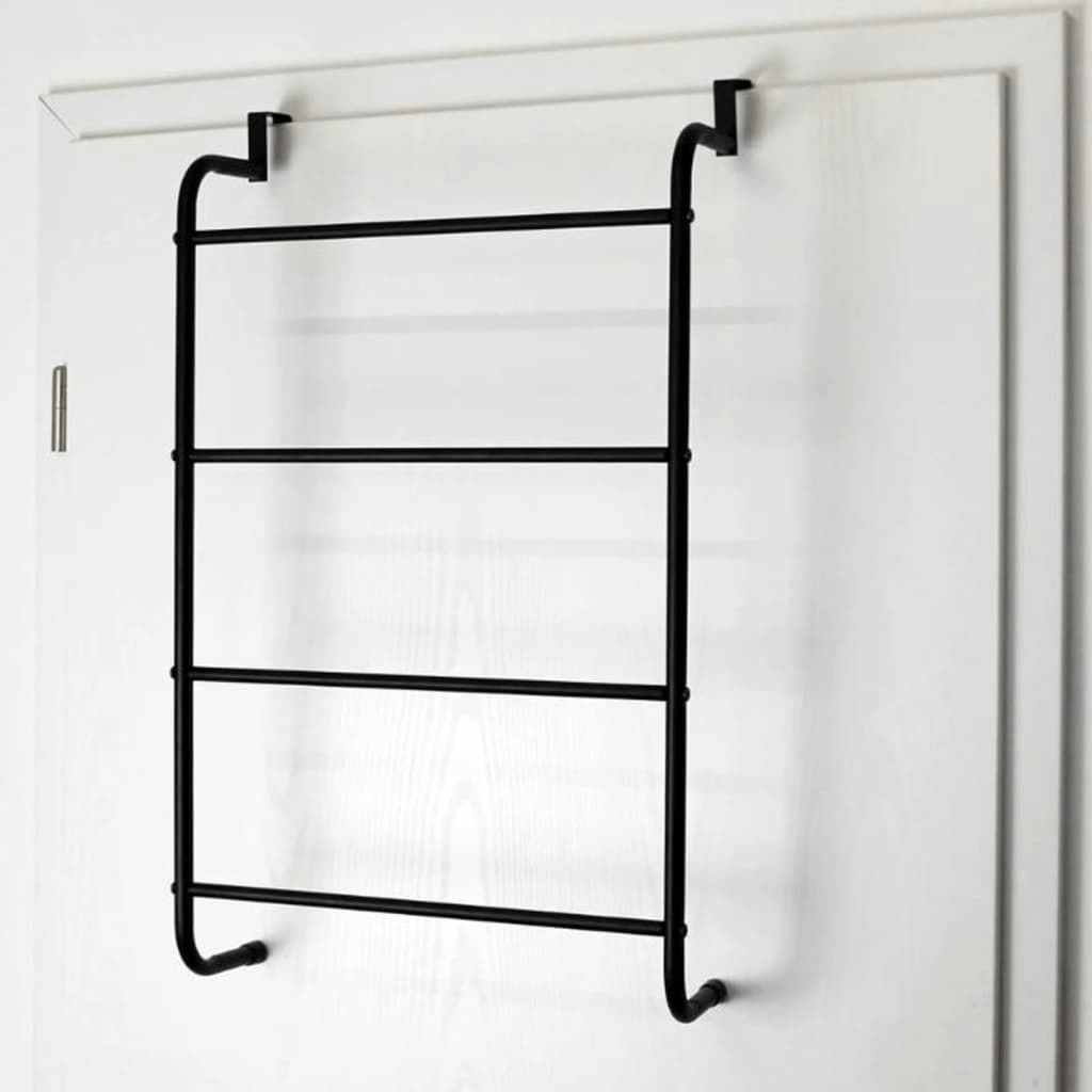 Black Metal Towel Rack - Easy Install & Durable, Upgrade your bathroom with our stylish, water-resistant Black Metal Towel Rack. Quick to install, it's the perfect blend of convenience and elegance.