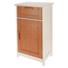 MDF Bathroom Cabinet - Organize with Style, Maximize space with our MDF Bathroom Cabinet. Features a door, a drawer, in bamboo and white. Perfect for organizing essentials.