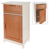 MDF Bathroom Cabinet - Organize with Style, Maximize space with our MDF Bathroom Cabinet. Features a door, a drawer, in bamboo and white. Perfect for organizing essentials.