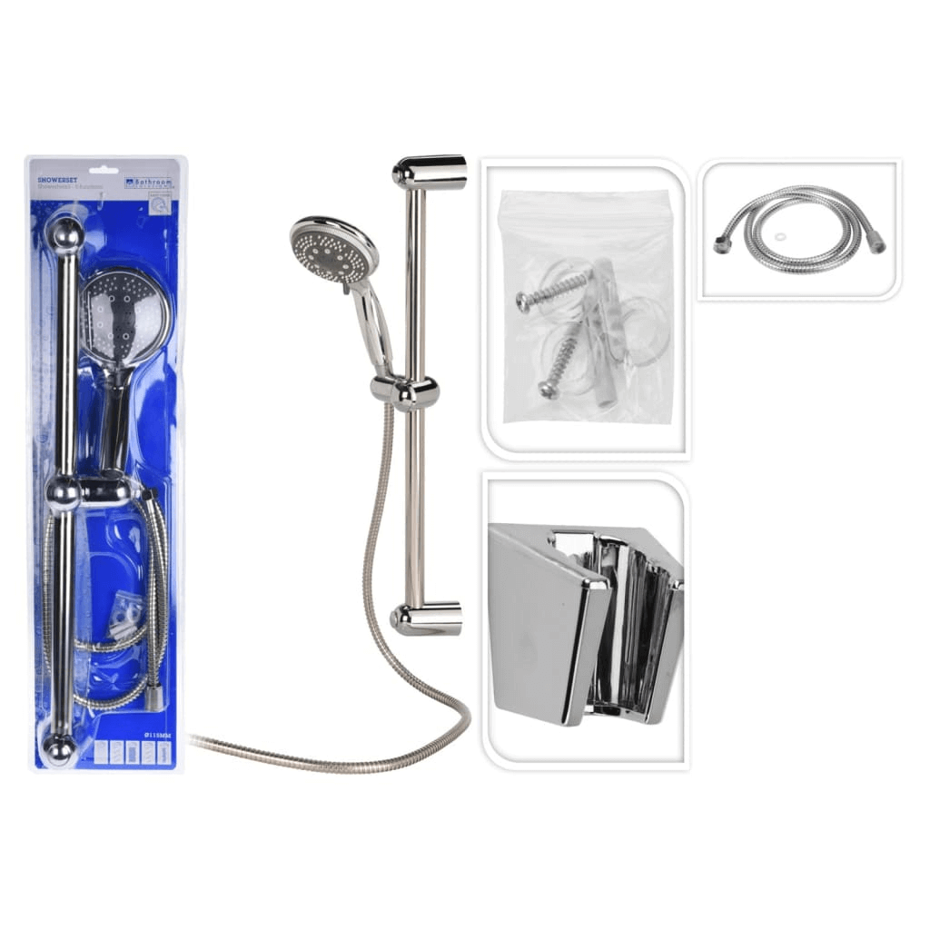 5-Function Chrome Shower Head - Bathroom Solutions, Experience ultimate relaxation with our Chrome Shower Head. 5-settings for superior flow. Perfect for a refreshing shower.