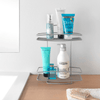 Metaltex 2-Tier Douche Rack - Rust-Proof Shower Storage, Organize with style using the Metaltex Onda Silver 2-tier douche rack. Rust-proof with ample space for your bathroom essentials.