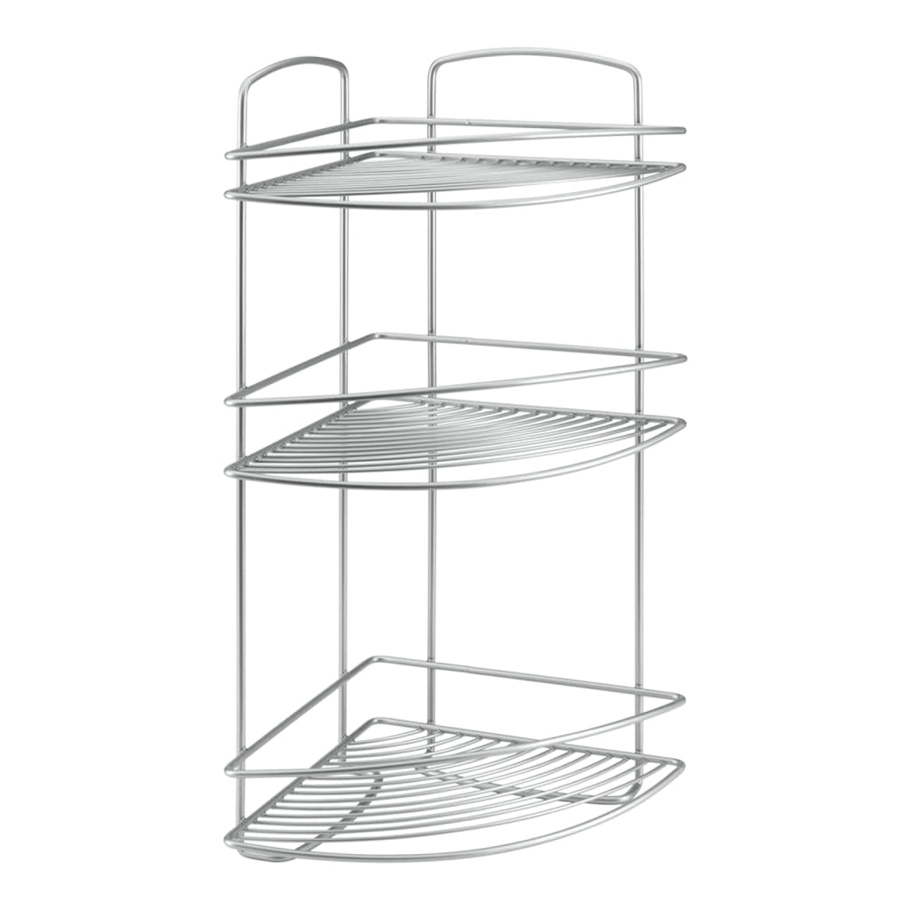 Metaltex Onda 3-Tier Corner Douche Rack - Silver, Elevate your bathroom with the sleek, rust-proof Metaltex Onda 3-tier corner douche rack in silver. Perfect for modern decor & easy organization.