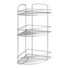 Metaltex Onda 3-Tier Corner Douche Rack - Silver, Elevate your bathroom with the sleek, rust-proof Metaltex Onda 3-tier corner douche rack in silver. Perfect for modern decor & easy organization.