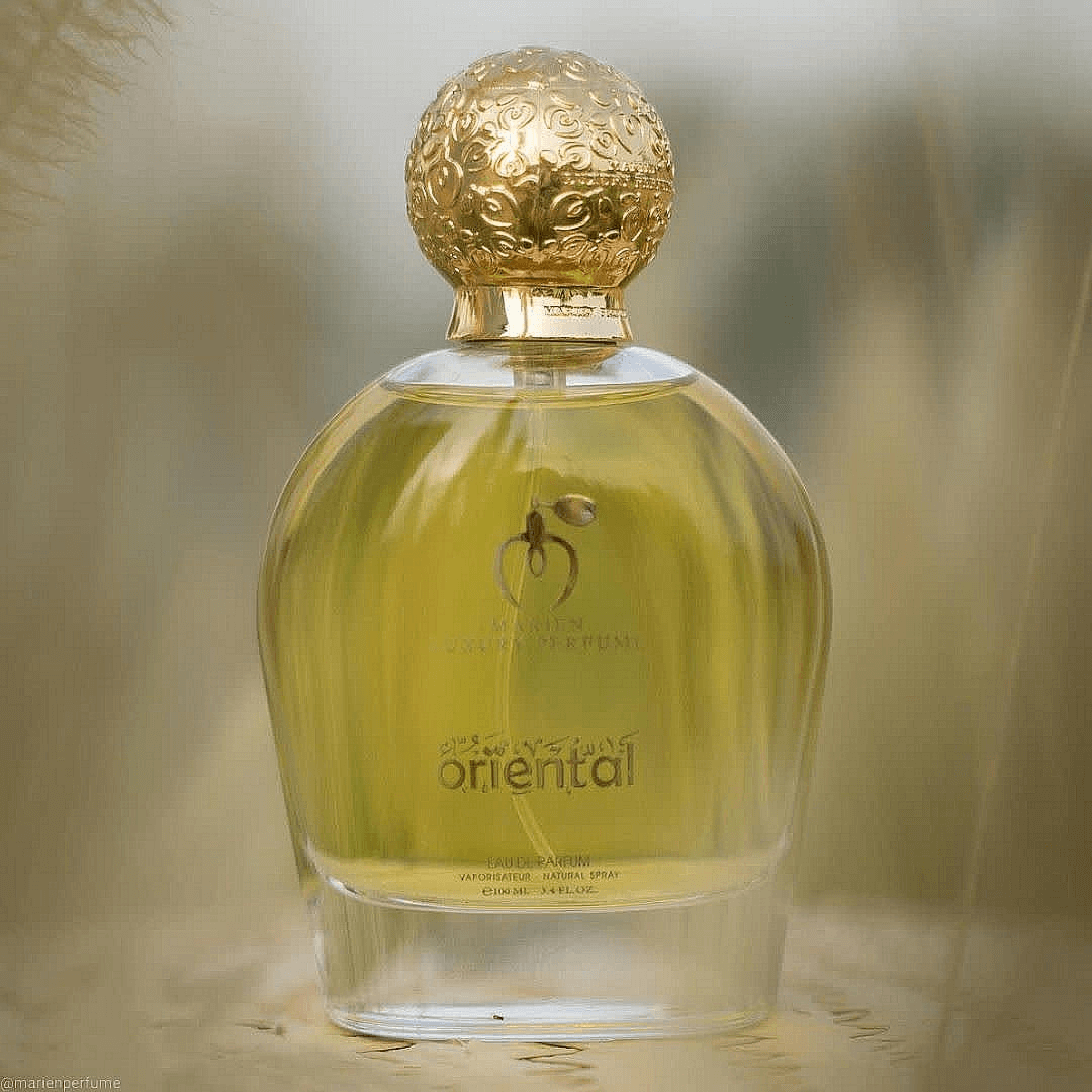 Marien Oriental Luxury Perfume 10ml & 100ml Experience Marien Oriental Unisex Perfume - a luxurious blend of pink pepper, sage, iris, and amber. Ideal for discerning individuals.