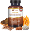 Premium Advanced Mushroom Complex - 60 Vegan Capsules, High-strength blend of Lion's Mane, Chaga, Reishi, Cordyceps, Shiitake & Maitake. Made in UK. 2-month supply. Rich in vitamins, protein & fiber.