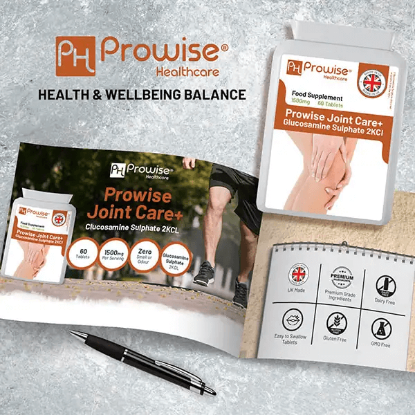 Joint Care+ Glucosamine 1500mg - 60 Tabs | Prowise, Support an active lifestyle with our high strength 1500mg glucosamine tablets. Premium UK quality for 2 months.