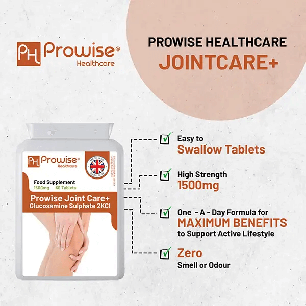 Joint Care+ Glucosamine 1500mg - 60 Tabs | Prowise, Support an active lifestyle with our high strength 1500mg glucosamine tablets. Premium UK quality for 2 months.