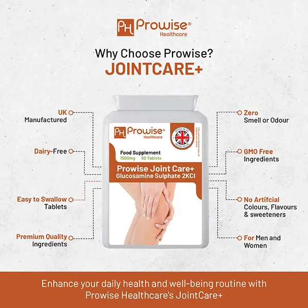 Joint Care+ Glucosamine 1500mg - 60 Tabs | Prowise, Support an active lifestyle with our high strength 1500mg glucosamine tablets. Premium UK quality for 2 months.