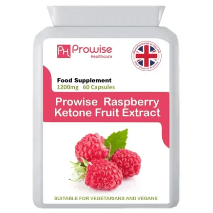 Raspberry Ketones 1200 mg - High Strength - 60 Capsules, Discover Prowise Raspberry Ketones 1200 mg, 60 Vegan Capsules. Boost weight management naturally. Vegan, GMP certified, made in the UK.