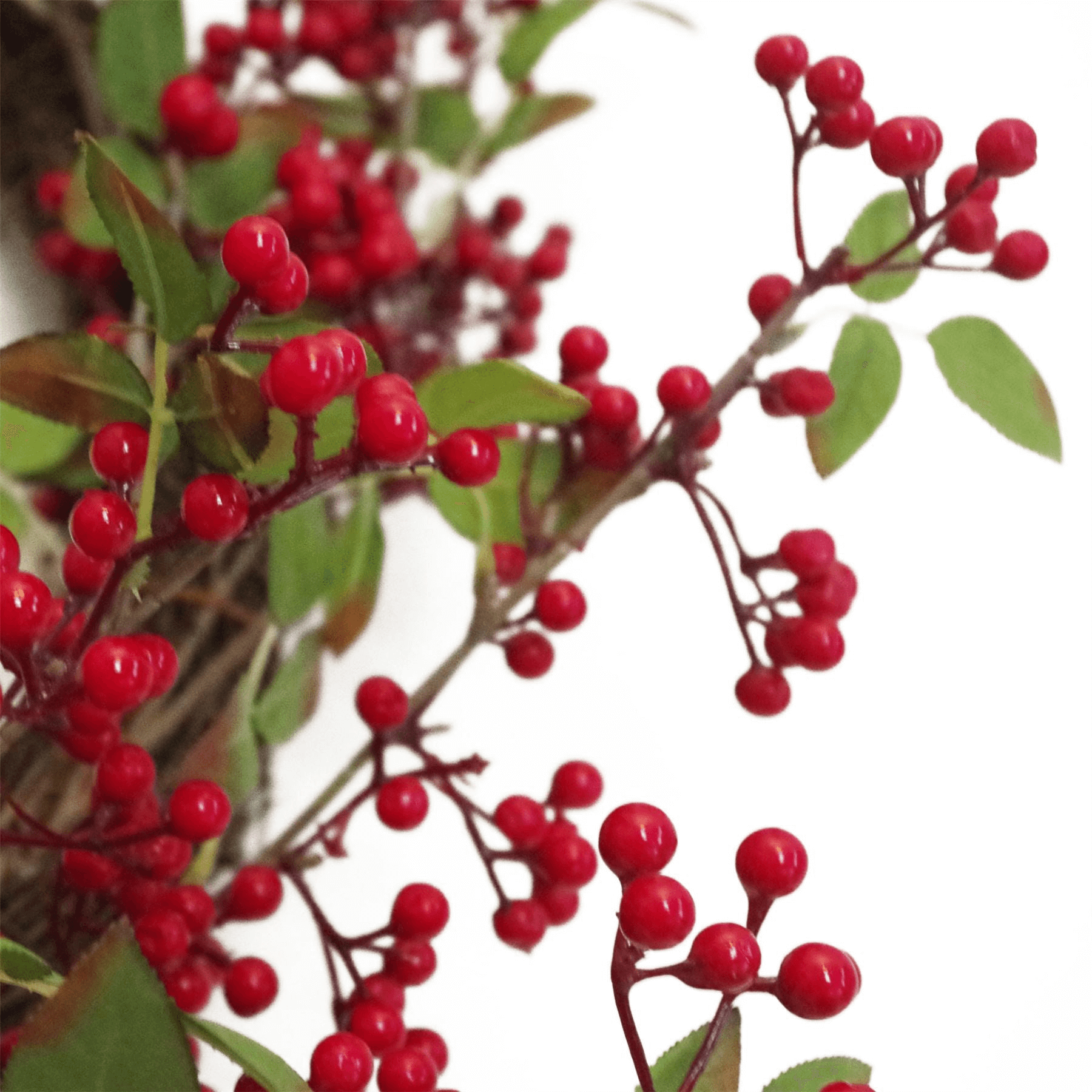 Luxury Red Berry Christmas Wreath | Leaf Design UK, Adorn your home with elegance this holiday. Get the 60cm handcrafted red berry wreath for a festive touch.