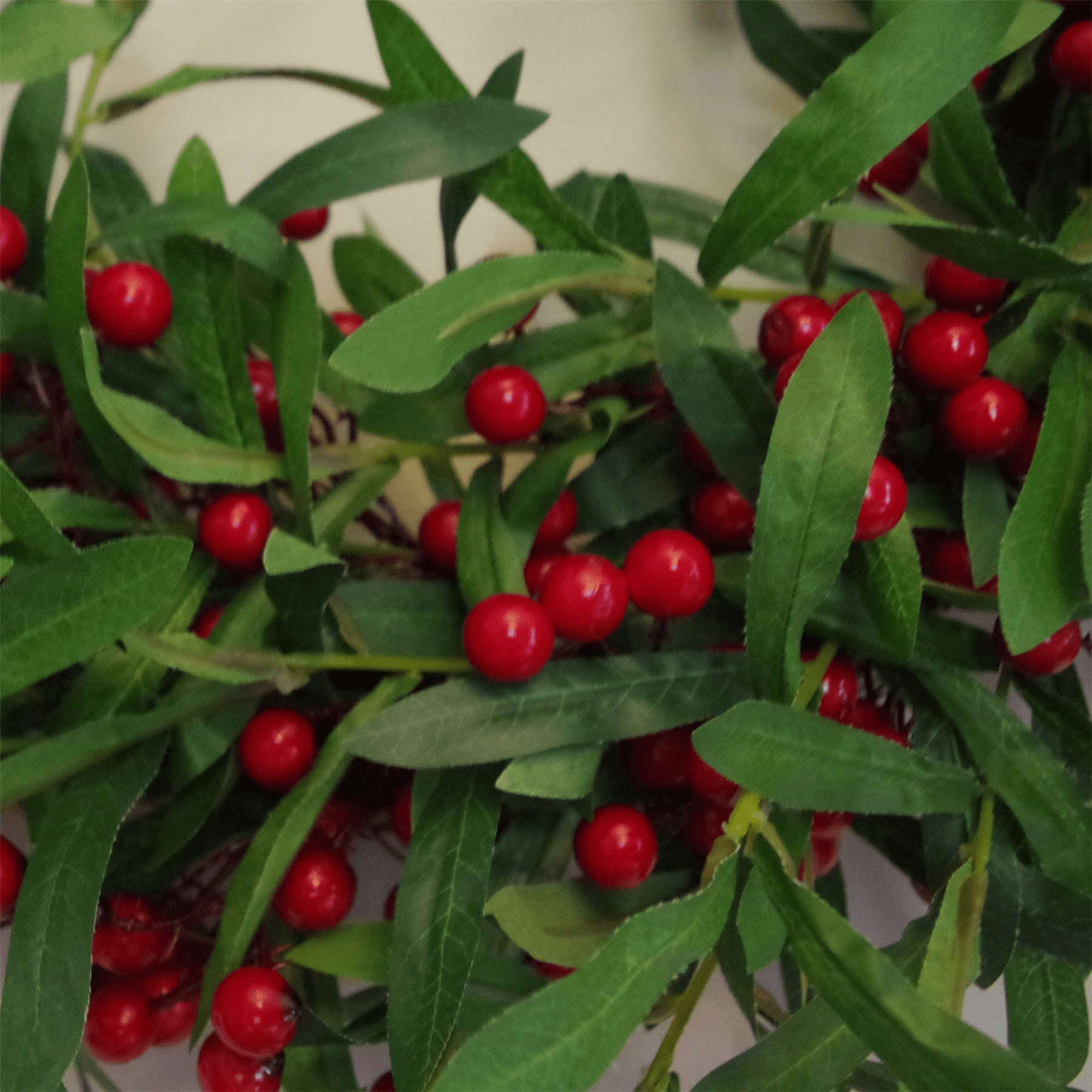 Christmas Mistletoe Red Berry Wreath 24 Inch, Elevate holiday decor with our 24