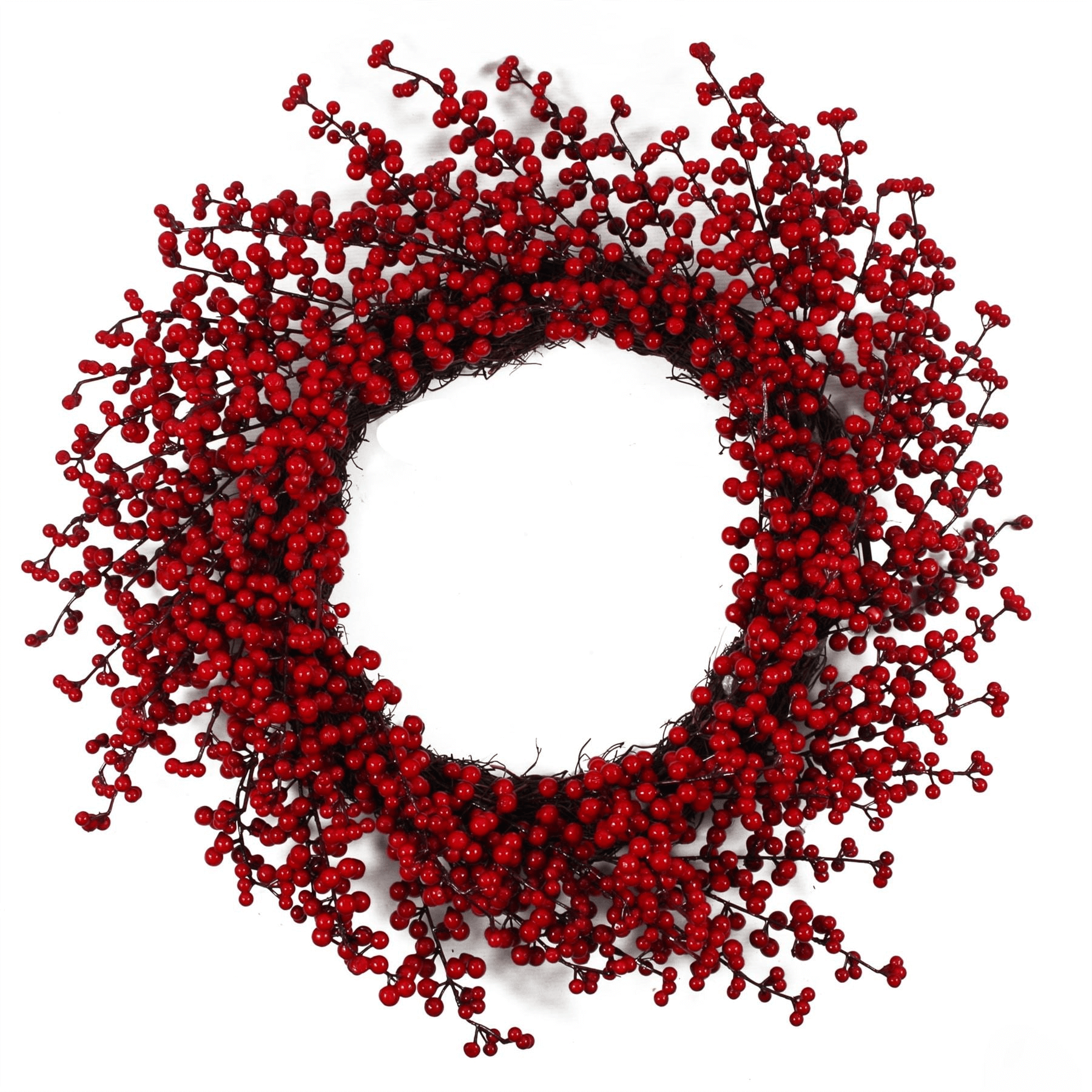 Elegant Christmas Red Berry Wreath - 60cm Luxury Decor, Adorn your home with our 60cm Christmas Red Berry Wreath. No-maintenance, durable, and perfect for a festive, elegant touch.