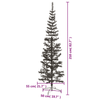 Slim Black Christmas Tree 210 cm - Elegant Decor, Elevate your holiday decor with this chic, realistic black Christmas tree. Perfect as a unique festive centerpiece.