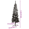 Slim Black Christmas Tree - 150 cm | Modern Decor, Discover chic elegance with our 150 cm Slim Black Christmas Tree. Perfect for modern homes, it offers a stylish and realistic holiday touch.