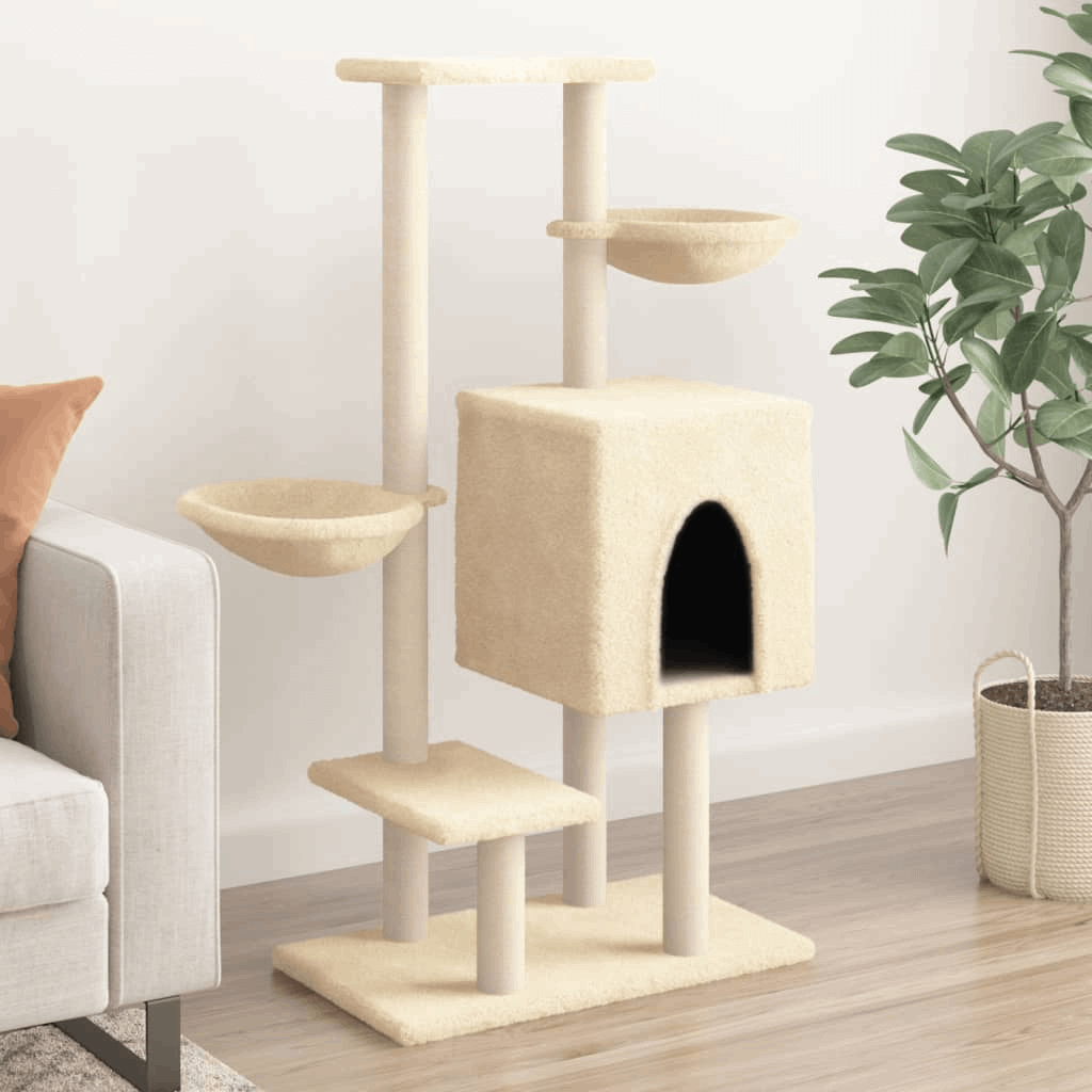 vidaXL Cat Tree: Multi-Level with Sisal Posts Keep cats entertained with vidaXL's Cat Tree, featuring sisal posts, a house, baskets & platforms for endless fun. Perfect for all feline friends.