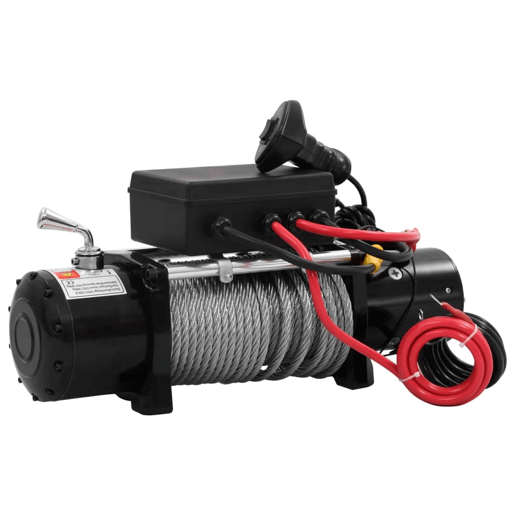 13000 lbs Electric Winch 12V - Top Durability The vidaXL 12V Electric Winch, with 13000 lbs force, is perfect for any pulling task. Sturdy and reliable for off-road and loading needs.