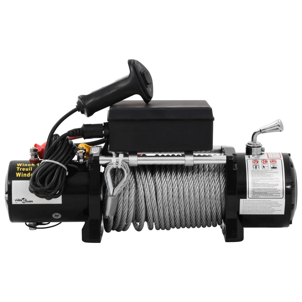 13000 lbs Electric Winch 12V - Top Durability The vidaXL 12V Electric Winch, with 13000 lbs force, is perfect for any pulling task. Sturdy and reliable for off-road and loading needs.