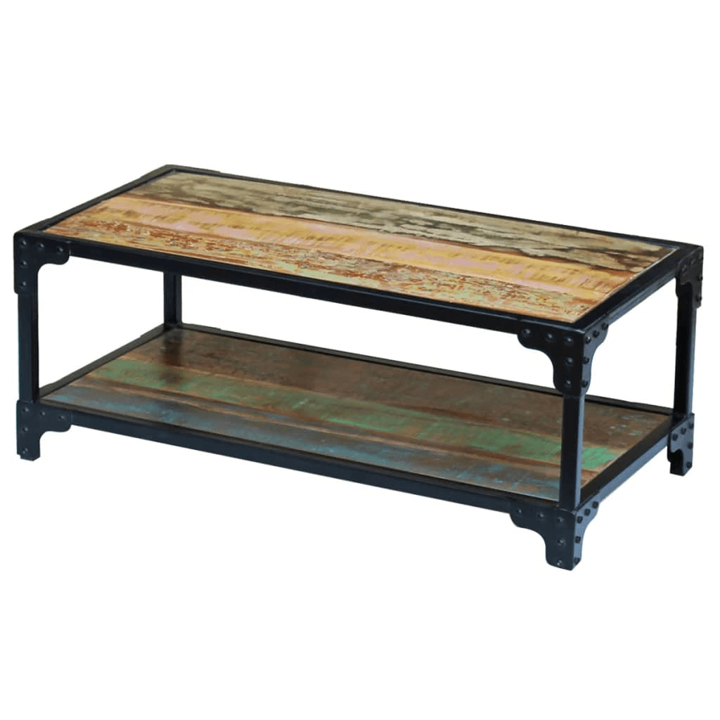 Eco-Friendly Vintage Reclaimed Wood Coffee Table, Elevate your living space with our sustainable, handmade Vintage-Style Coffee Table crafted from solid reclaimed wood. Perfect blend of charm & durability.