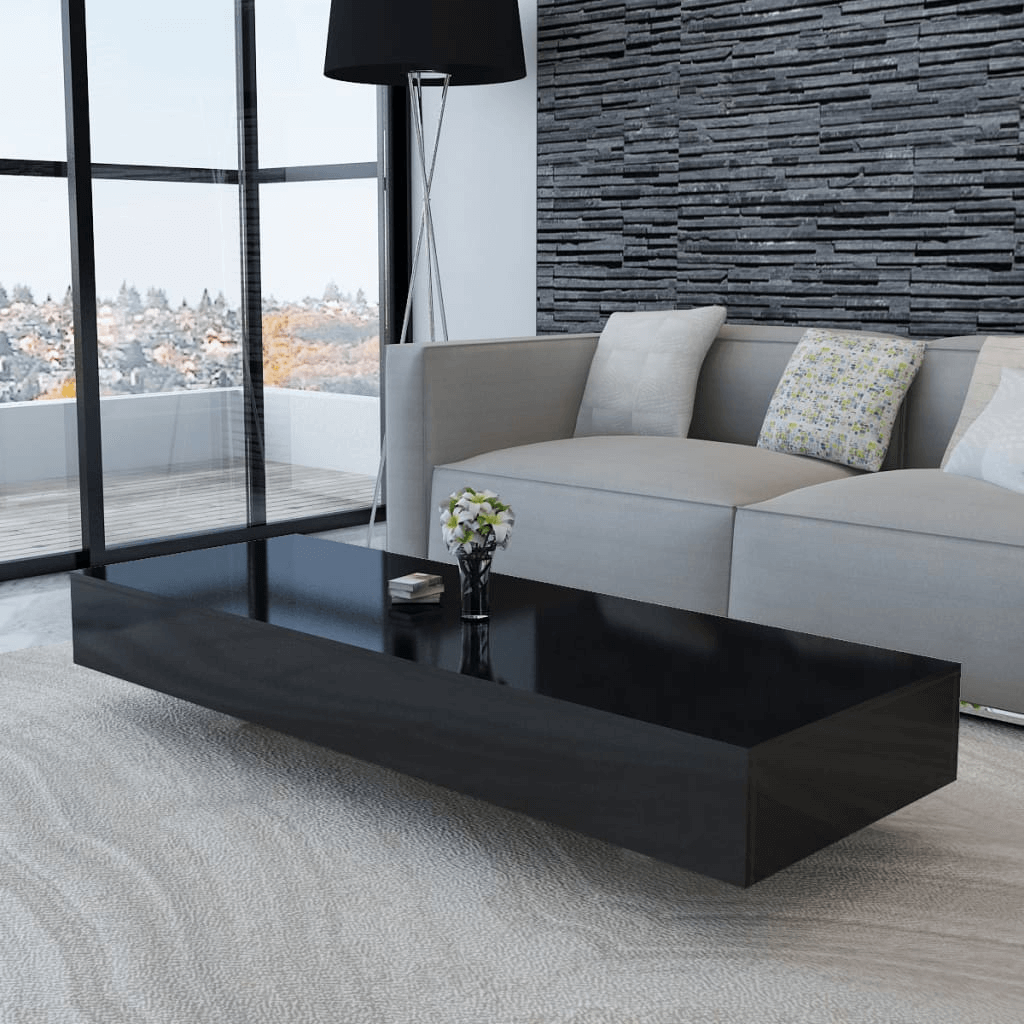 Elegant High Gloss Black Coffee Table | vidaXL, Discover vidaXL's sleek, high gloss black coffee table. Modern, elegant design to elevate your living space. Perfect blend of style & sophistication.