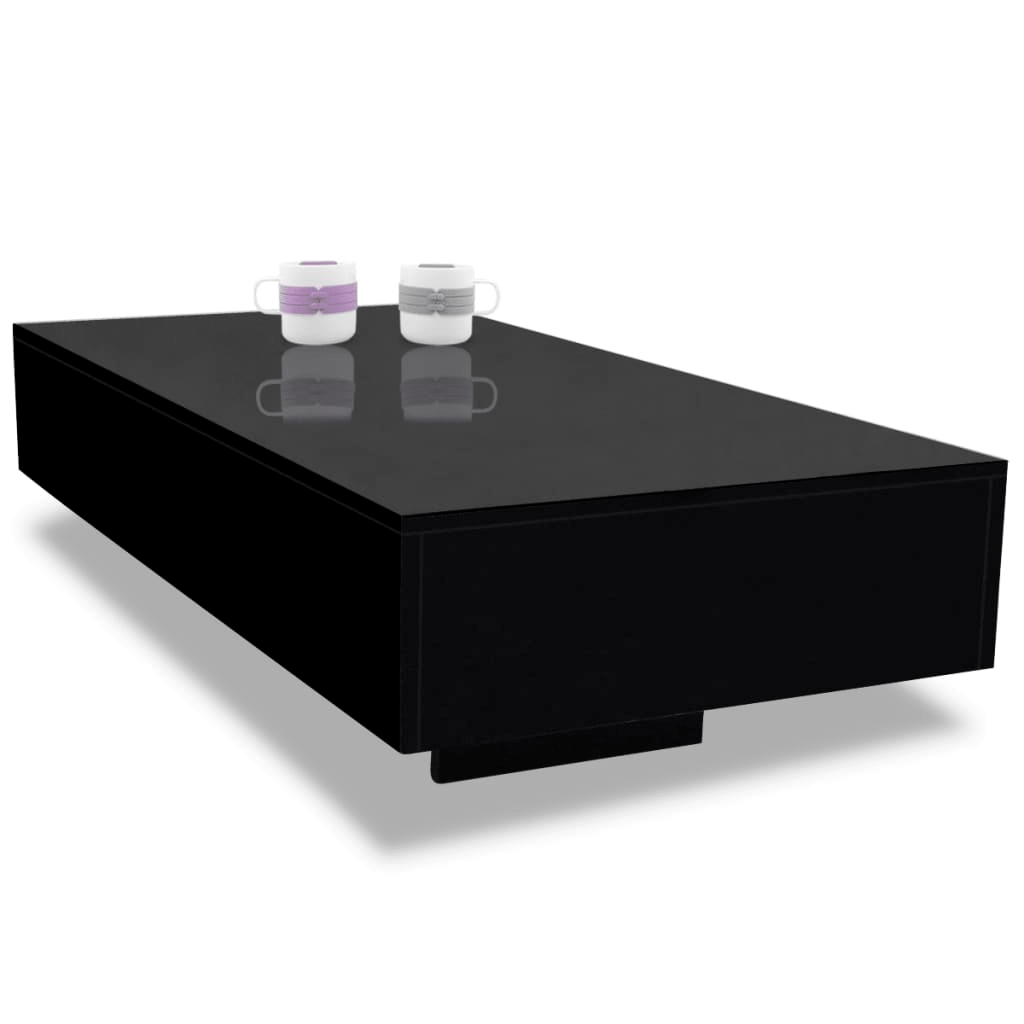 Elegant High Gloss Black Coffee Table | vidaXL, Discover vidaXL's sleek, high gloss black coffee table. Modern, elegant design to elevate your living space. Perfect blend of style & sophistication.