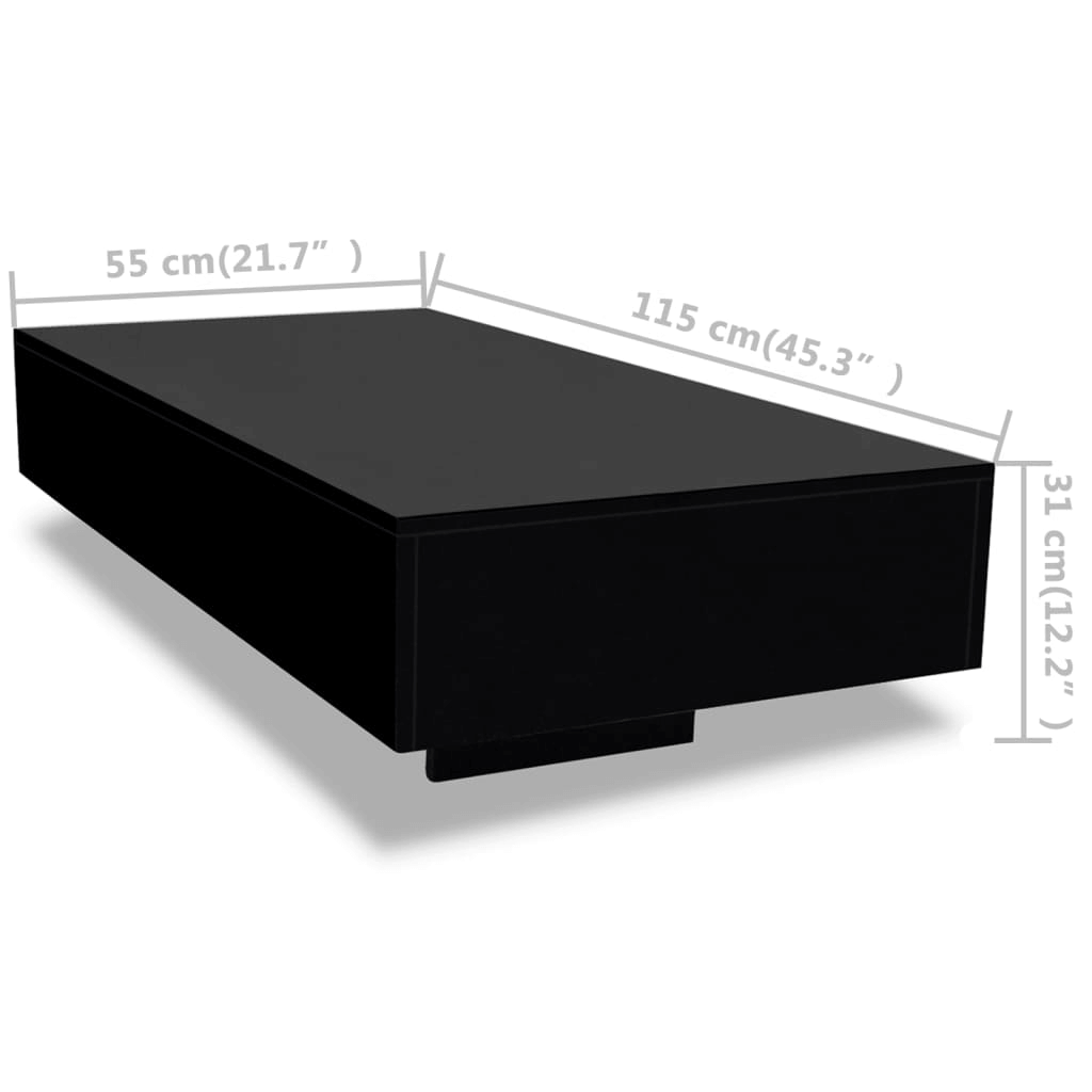 Elegant High Gloss Black Coffee Table | vidaXL, Discover vidaXL's sleek, high gloss black coffee table. Modern, elegant design to elevate your living space. Perfect blend of style & sophistication.