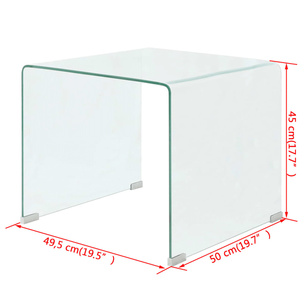 Clear Tempered Glass Coffee Table - Modern Design, Add a chic touch to your small space with our Clear Tempered Glass Coffee Table. Perfect for living rooms or bedrooms. High-quality and versatile.