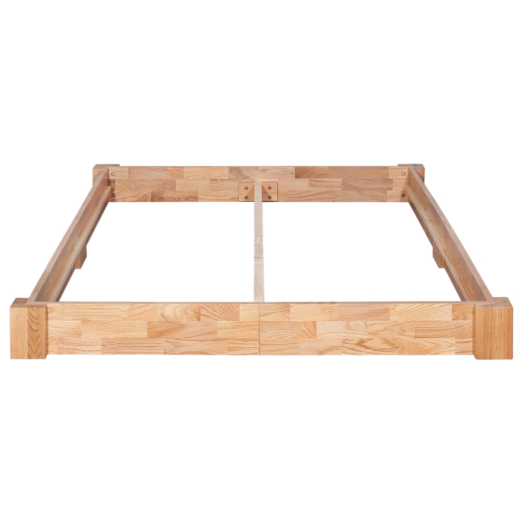 Solid Oak Wood Bed Frame 140x200 cm - Rustic & Sturdy, Elevate your bedroom with the vidaXL Solid Oak Wood Bed Frame. Durable, stylish, and perfect for 140x200 cm mattresses, it adds rustic charm to any decor.