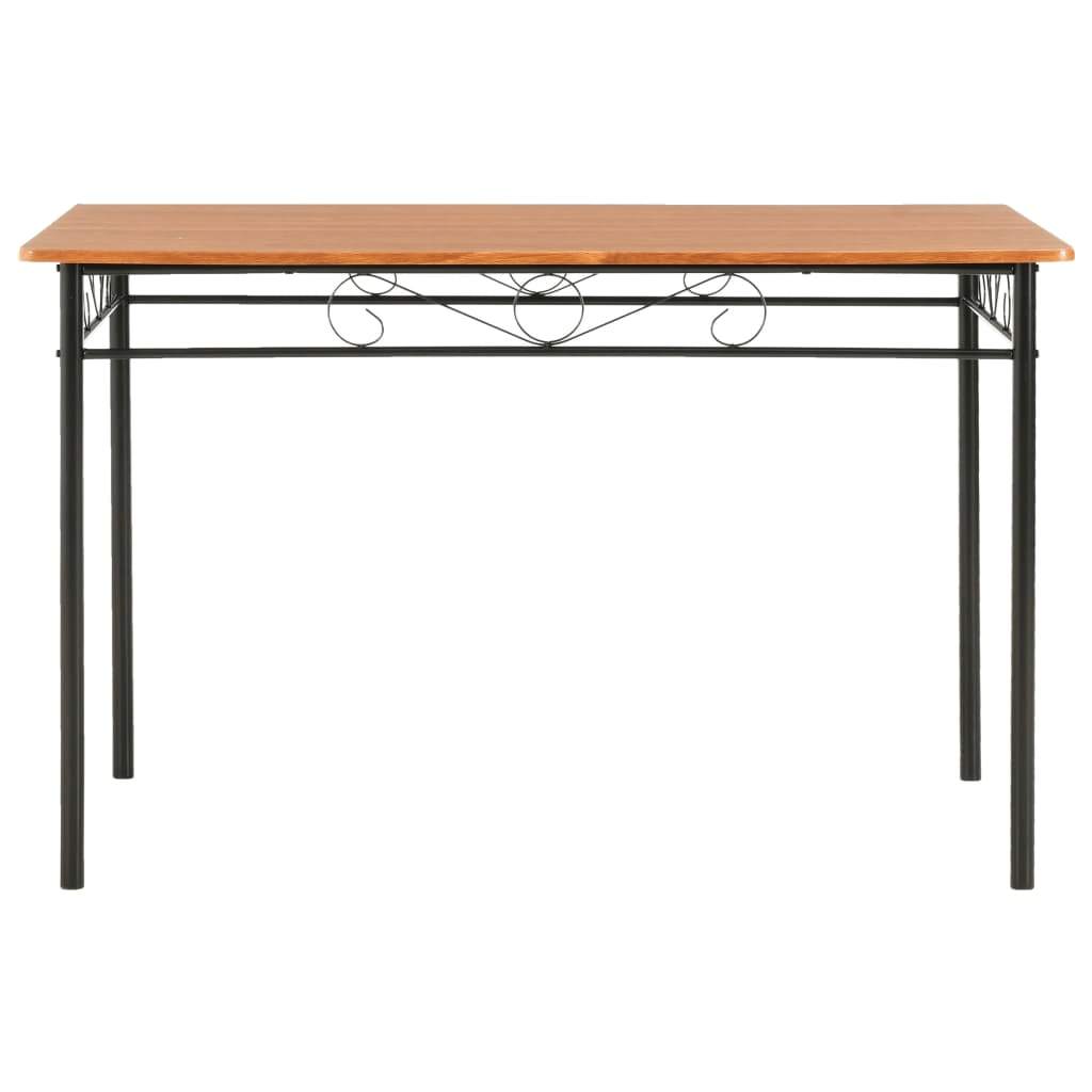 Industrial Style Dining Table - Durable & Easy Care, Upgrade with vidaXL's Industrial Dining Table in Brown. High-quality MDF & steel, elegant, easy-clean surface. Perfect for modern dining areas.