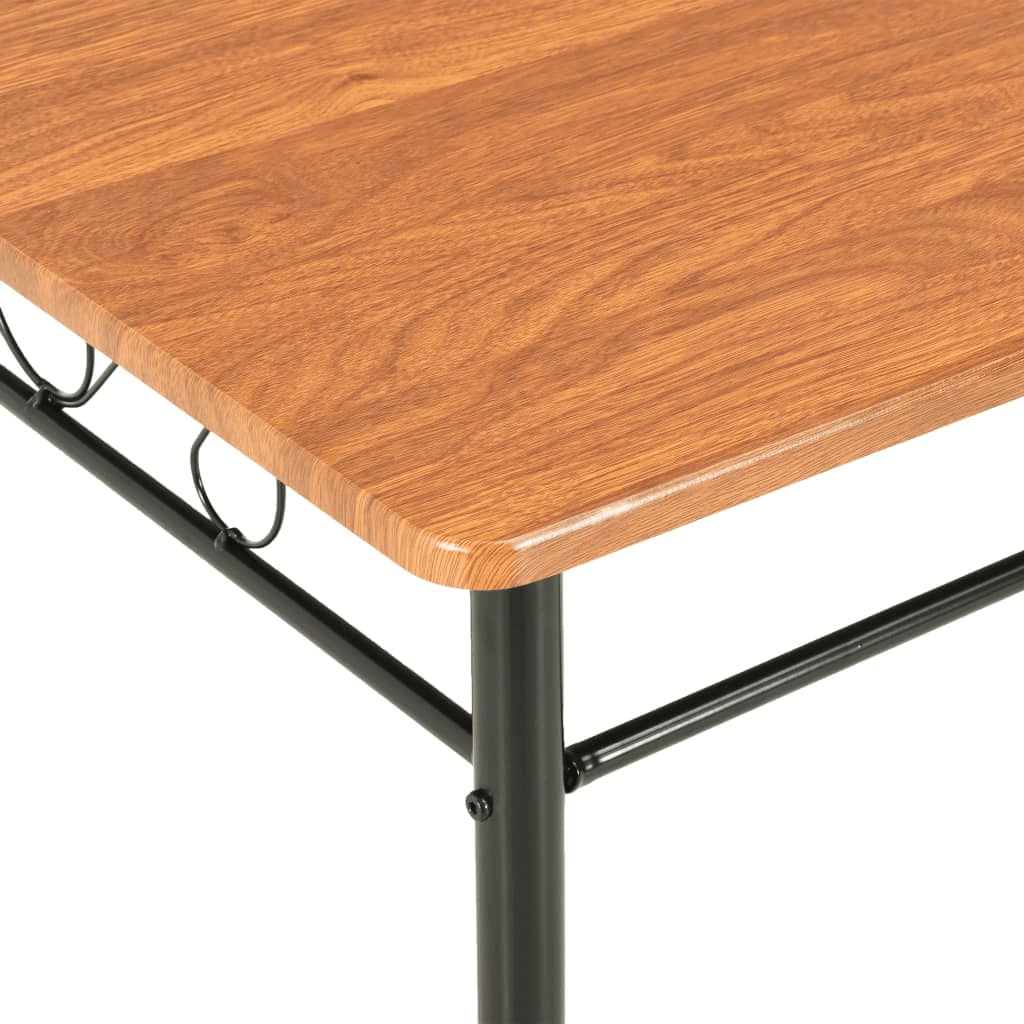 Industrial Style Dining Table - Durable & Easy Care, Upgrade with vidaXL's Industrial Dining Table in Brown. High-quality MDF & steel, elegant, easy-clean surface. Perfect for modern dining areas.