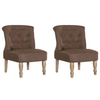 Elegant French Chairs - Brown Fabric 2-Pack Add charm with vidaXL's French Chairs. Perfect for any room, their timeless design enhances your home's elegance effortlessly.