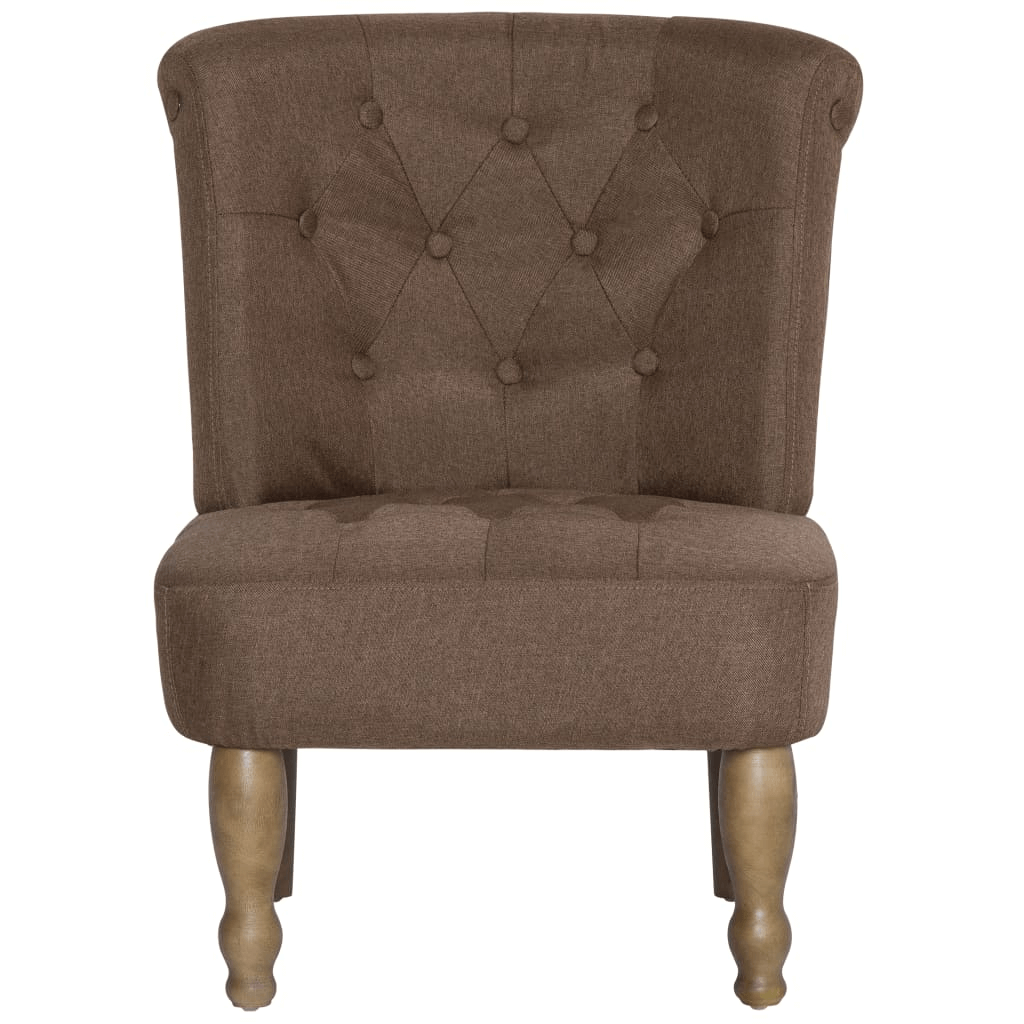 Elegant French Chairs - Brown Fabric 2-Pack Add charm with vidaXL's French Chairs. Perfect for any room, their timeless design enhances your home's elegance effortlessly.