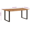 Dining Table 180x90x76 cm Solid Acacia Wood - Rustic Style Enhance Your Dining Experience with the vidaXL Dining Table Add a distinctive touch to your kitchen or dining room with this vidaXL Dining Table.