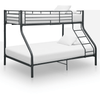 Black Metal Bunk Bed Frame 140x200/90x200 cm Durable & safe black metal bunk bed frame, perfect for space-saving. Easy assembly with guardrails & ladder. Ideal for daily use.