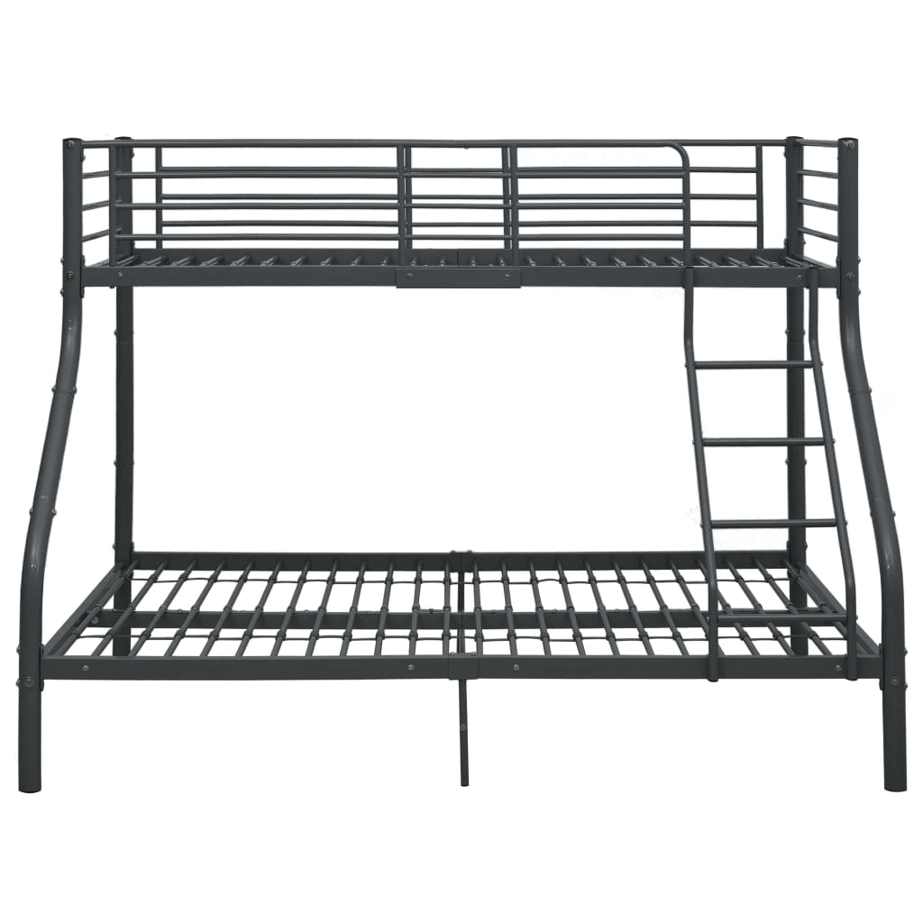 Black Metal Bunk Bed Frame 140x200/90x200 cm Durable & safe black metal bunk bed frame, perfect for space-saving. Easy assembly with guardrails & ladder. Ideal for daily use.