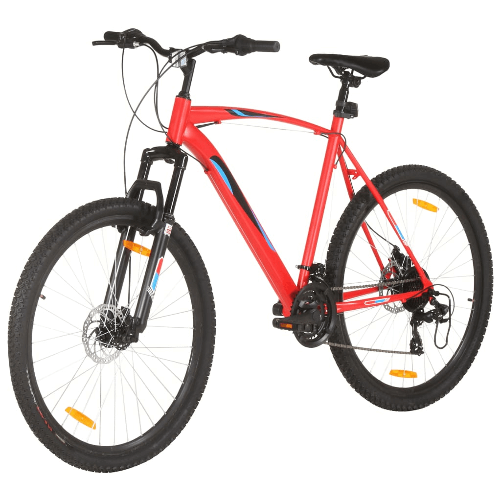 Mountain Bike 21 Speed 29 inch Wheel 53 cm Frame Red, Ride With Confidence on Any Terrain Hit your favorite trail with the vidaXL Mountain Bike. This high-performance mountain bike is built to conquer rough terrain