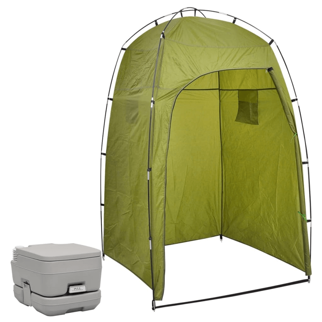 Portable Camping Toilet & Tent - Ultimate Privacy, Enjoy unmatched privacy & comfort on trips with vidaXL's Portable Camping Toilet & Tent. Compact, durable & easy to use. Perfect for outdoor enthusiasts.