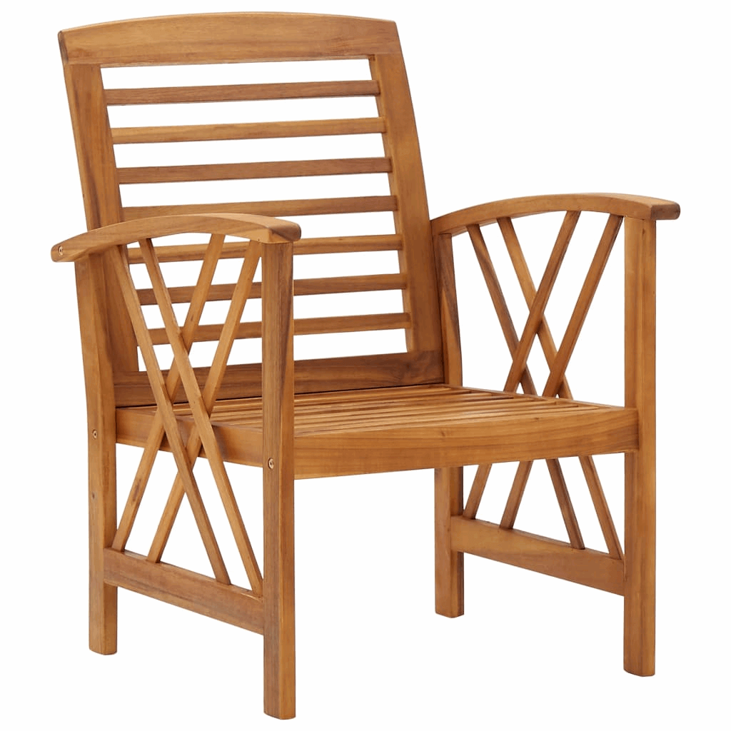 Garden Chairs 2 pcs Solid Acacia Wood - Durable Outdoor Furniture for Your Garden, Patio, and Terrace