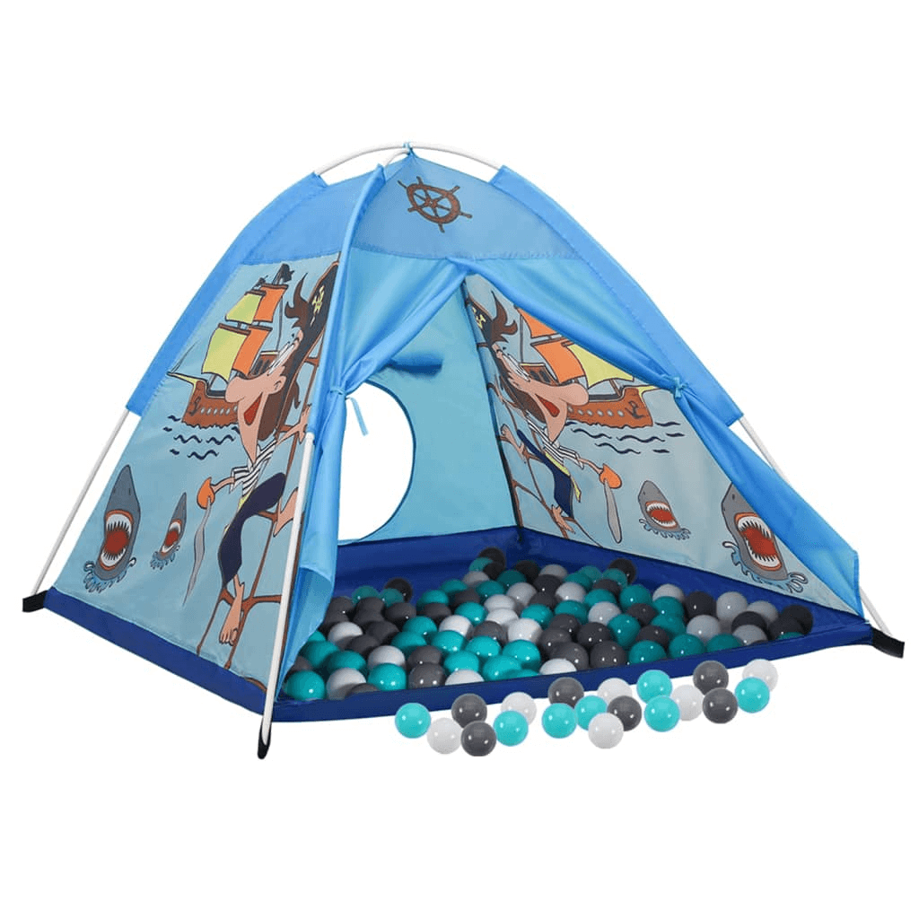 Kids Play Tent with Balls - Blue Pirate Adventure, Kids Play Tent with 250 Balls - Blue Pirate Adventure. Perfect for indoor & outdoor toddler fun, fostering creativity and active play. Durable and vibrant.