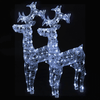 Stunning LED Reindeer Christmas Decorations - Set of 2, Illuminate your home or garden this Christmas with LED-lit, weather-resistant reindeer decorations. Durable acrylic ensures longevity. Perfect festive touch!